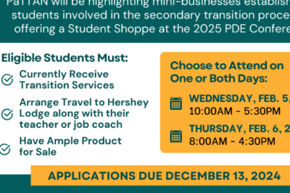 PDE Conference 2025: CALL FOR STUDENT SHOPPE VENDORS